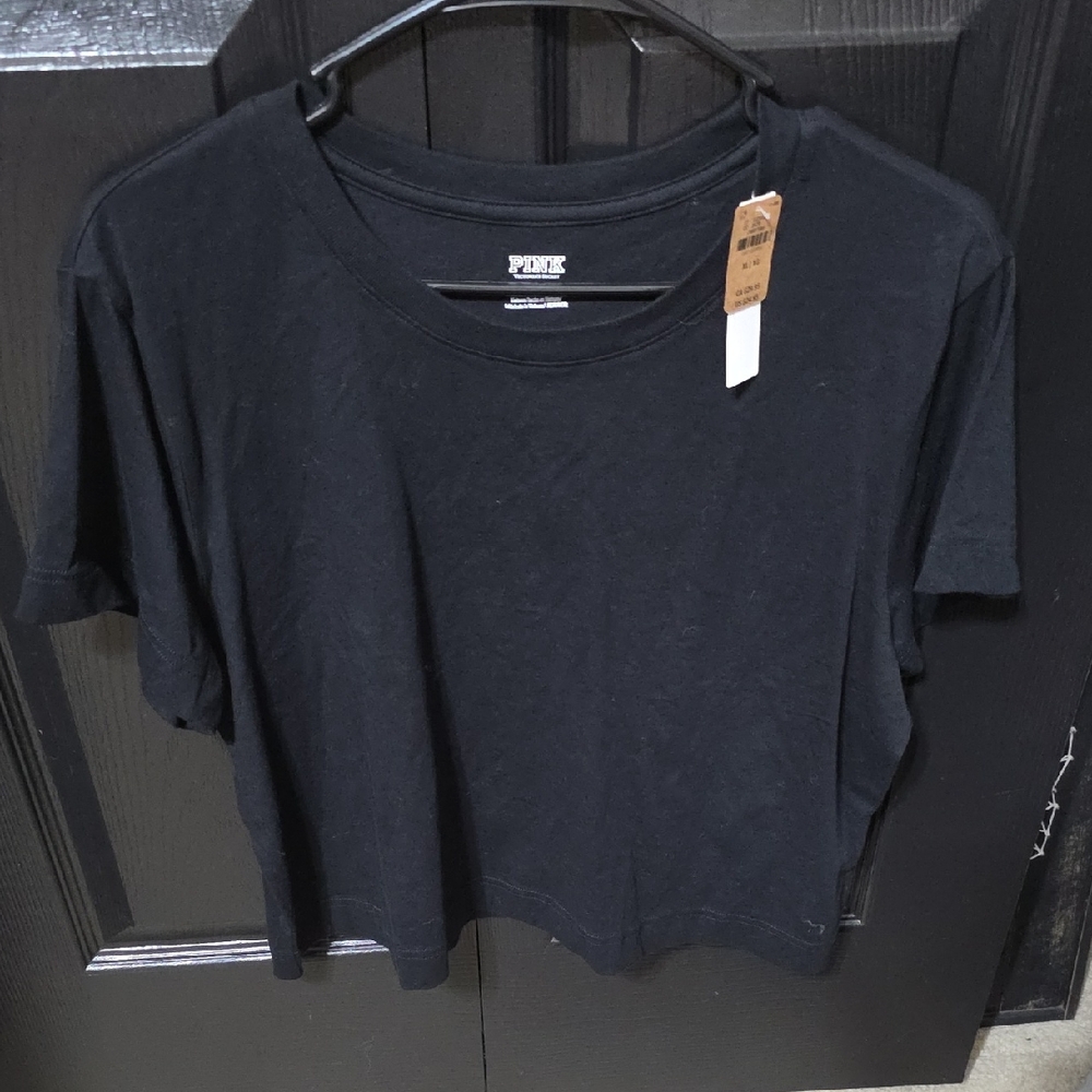 PINK Victoria's Secret Black Short Sleeve Tee